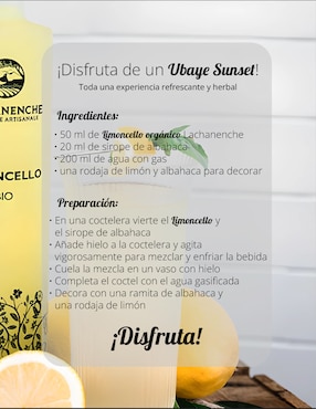 Licor digestivo de limón Lachanenche Limoncello orgánico 500 ml