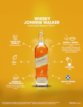 Whisky Scotch Johnnie Walker Gold Label Reserve 750 ml
