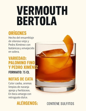 Jerez semidulce Bertola Vermut Rojo 3 años de añejamiento 750 ml