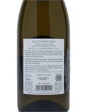 Vino blanco Firriato Roccaperciata Inzolia Chardonnay I.G.Tt.  chardonnay 750 ml