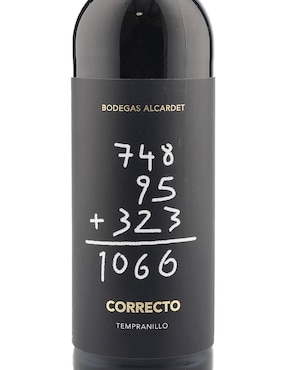 Vino tinto tempranillo Correcto España 750 ml