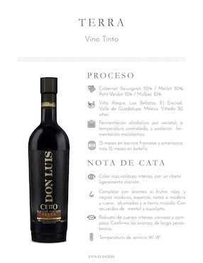 Set vino tinto La Cetto Don Luis varietal 750 ml