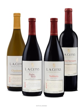 Set vino tinto La Cetto Reserva Privada varietal 750 ml
