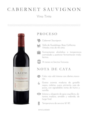 Set vino tinto La Cetto Reserva Privada varietal 750 ml