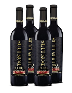 Set vino tinto La cetto Don Luis Merlot 750 ml