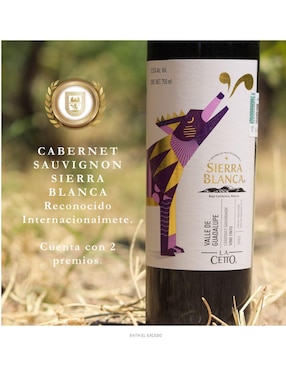 Set vino tinto La Cetto sierra blanca cabernet sauvignon 750 ml