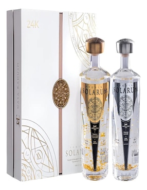 Caja de tequila Solarum Solarum múltiples destilados 2 piezas 750 ml c/u