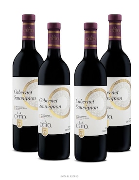 Set vino tinto La Cetto línea clásica Cabernet Sauvignon 750 ml