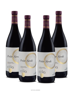 Set vino tinto La Cetto línea clásica Petite Sirah 750 ml