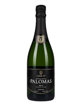 Vino espumoso blanco macabeo Cava 57 palomas brut México 750 ml