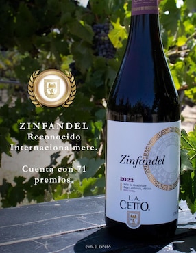Set vino tinto La Cetto línea clásica zinfandel 750 ml