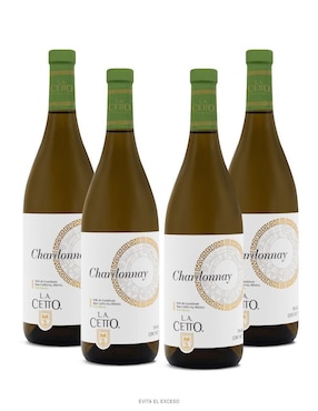 Set vino blanco La Cetto línea clásica chardonnay 750 ml