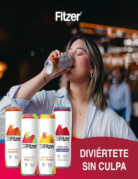 Cocktail Hard Seltzer Fitzer sabor frutal 355 ml