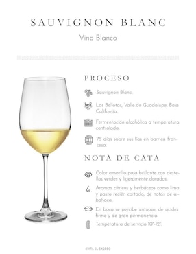 Set de vino blanco La Cetto Sauvignon Blanc 750 ml
