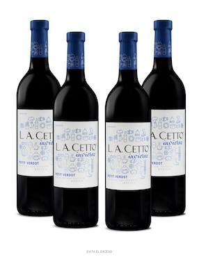 Set vino tinto La Cetto Petite Verdot 750 ml