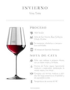 Set vino tinto La Cetto Petite Verdot 750 ml