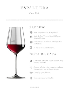 Set vino tinto La Cetto Península Aglianico 750 ml