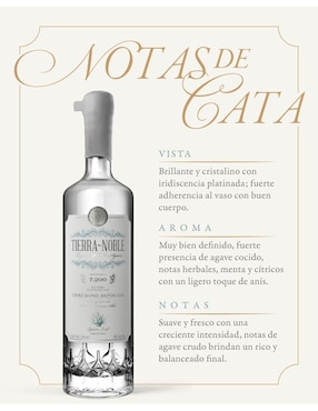 Tequila Tierra Noble tipo cristalino 750 ml