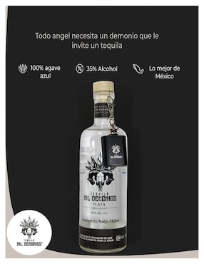 Tequila Mil Demonios Mil Demonios tipo cristalino 750 ml