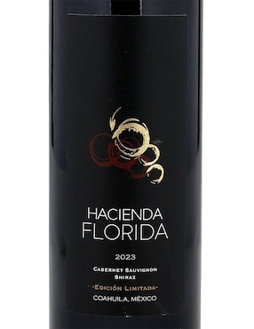 Vino tinto Cabernet Sauvignon y Shiraz Hacienda Florida México 750 ml