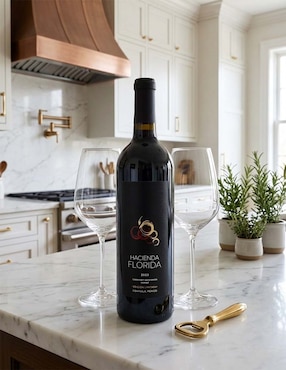 Vino tinto Cabernet Sauvignon y Shiraz Hacienda Florida México 750 ml