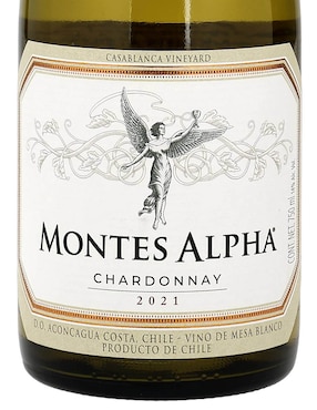 Vino blanco chardonnay Montes Alpha Chile 750 ml