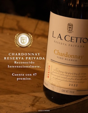 Set de vino blanco La Cetto Reserva Privada Chardonnay 750 ml