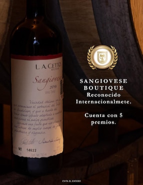 Set vino tinto La Cetto Boutique Sangiovese 750 ml