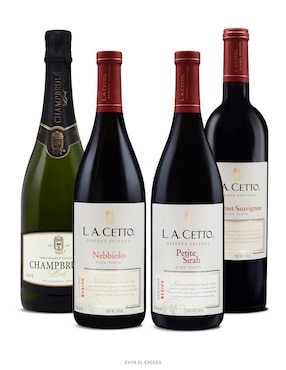 Set de vino espumoso Chardonnay La Cetto México 750 ml