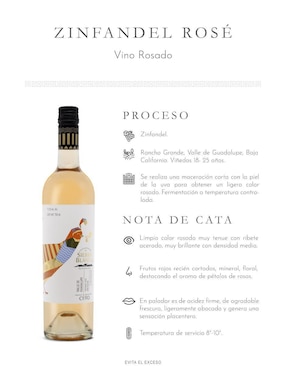 Set de vino rosado ensamble seco La Cetto 750 ml