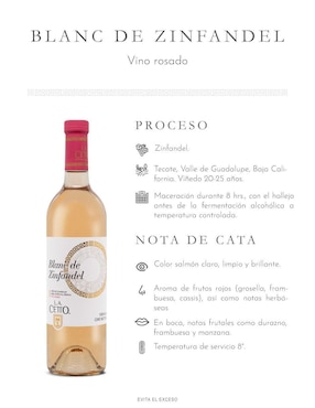 Set de vino rosado ensamble seco La Cetto 750 ml
