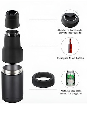 Termo para botella Xtellar de acero inoxidable con tapa rosca 355 ml