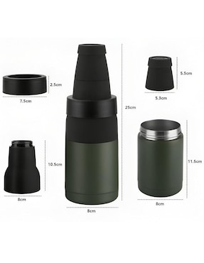 Termo para botella Xtellar de acero inoxidable con tapa rosca 355 ml