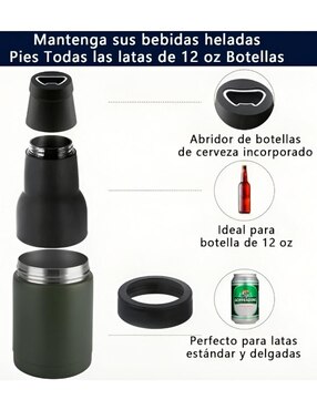 Termo para botella Xtellar de acero inoxidable con tapa rosca 355 ml