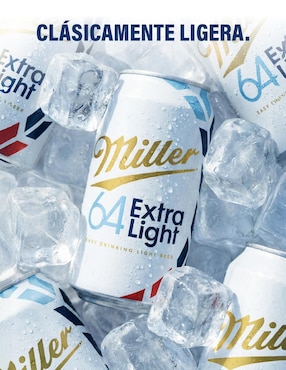 Cerveza clara Miller Ultra Light lager amargo 355 ml