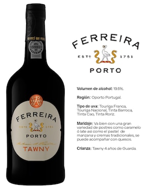 Vino Generoso dulce Ferreira Tawny 3 años 750 ml