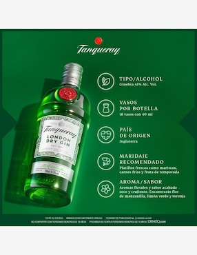Ginebra Tanqueray London Dry 750 ml