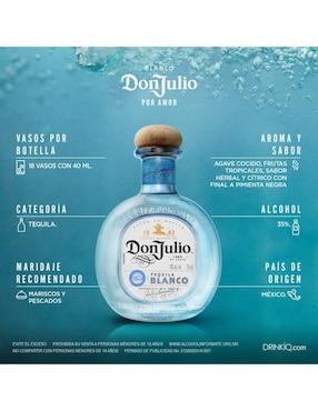 Tequila Don Julio tipo Blanco 700 ml