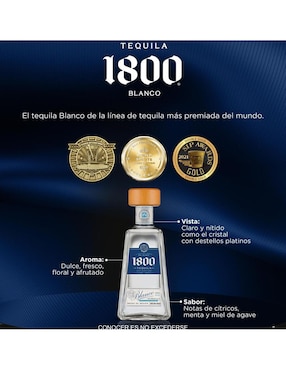 Tequila 1800 Blanco Reserva tipo Blanco 700 ml