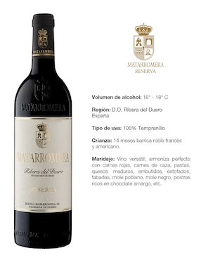 Vino tinto Matarromera Reserva tempranillo