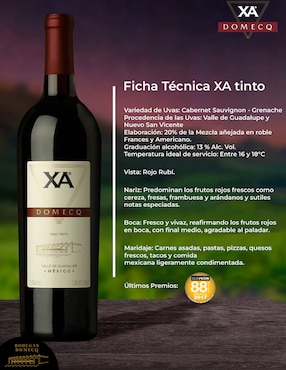 Vino tinto Xa Domecq cabernet sauvignon