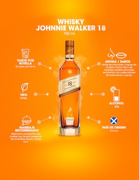 Whisky Scotch Johnnie Walker 18 Blended 750 ml
