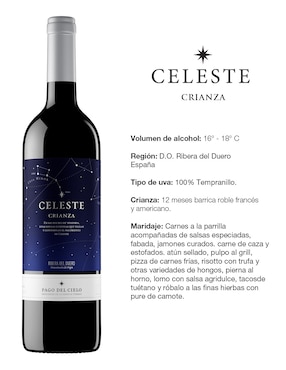 Vino tinto Torres Celeste tempranillo 750 ml
