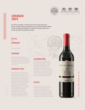 Vino tinto Ramon Bilbao tempranillo 750 ml