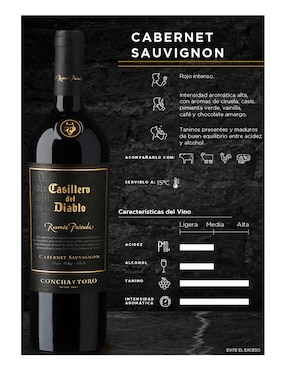 Vino tinto Concha Y Toro Casillero Del Diablo cabernet sauvignon 750 ml