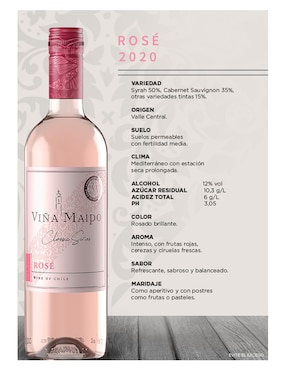 Vino rosado varietal Viña Maipo Rose Blend 750 ml