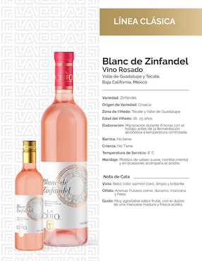 Vino rosado varietal semi seco La Cetto Zinfandel