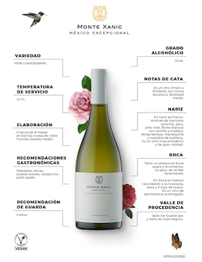 Vino blanco Monte Xanic Chardonnay 750 ml