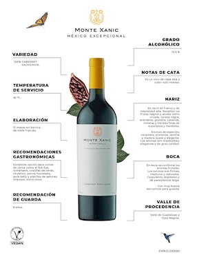 Vino tinto Monte Xanic cabernet sauvignon