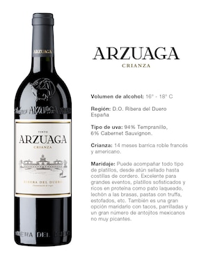 Vino tinto Arzuaga tinto fino 750 ml